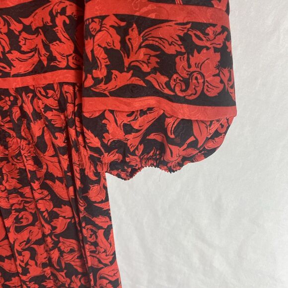 Vintage Dress Boutique Floral Pattern Pretty Gothic Romantic 80s Western D4 - Picture 9 of 16